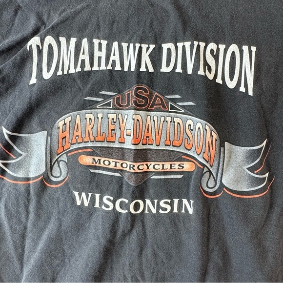 Harley-Davidson Shirt Tee Vintage Tomahwak Wisconsin Men’s Small USA Motorcycle - Picture 5 of 8